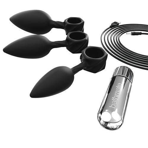 Bathmate - Anal Training Plugs Vibe (Black) -  Anal Plug (Vibration) Rechargeable  Durio.sg