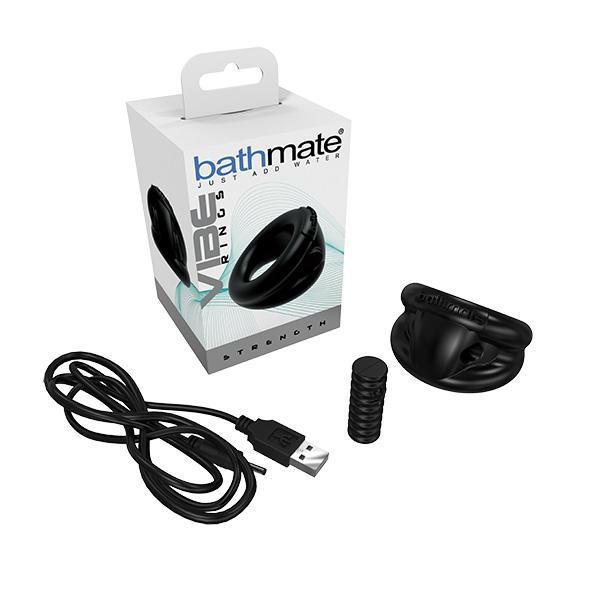 Bathmate - Vibe Ring Strength Rechargable Cock Ring (Black) -  Silicone Cock Ring (Vibration) Rechargeable  Durio.sg