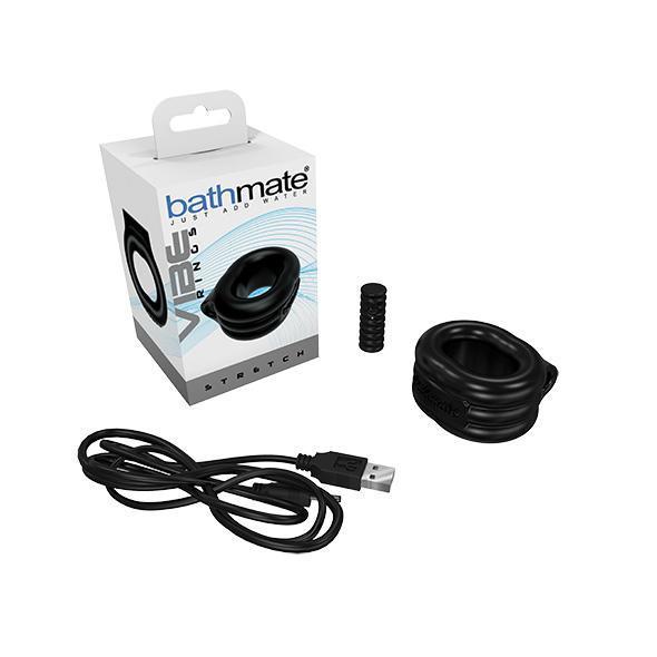 Bathmate - Vibe Ring Stretch Rechargable Cock Ring (Black) -  Silicone Cock Ring (Vibration) Rechargeable  Durio.sg