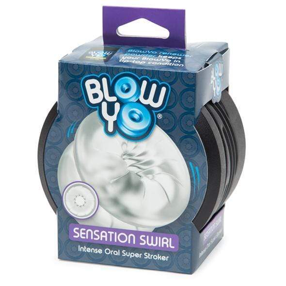 BlowYo - Sensation Swirl Intense Oral Super Stroker (Clear) -  Masturbator Soft Stroker (Non Vibration)  Durio.sg