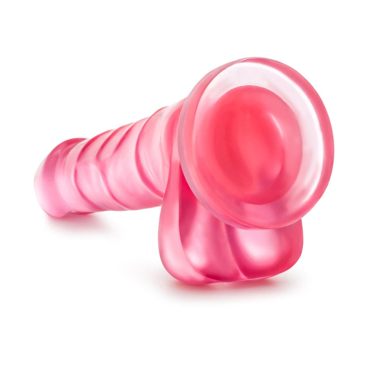 Blush Novelties - B Yours Sweet n Hard 4 Realistic Dildo with Balls 7" (Pink) -  Realistic Dildo with suction cup (Non Vibration)  Durio.sg