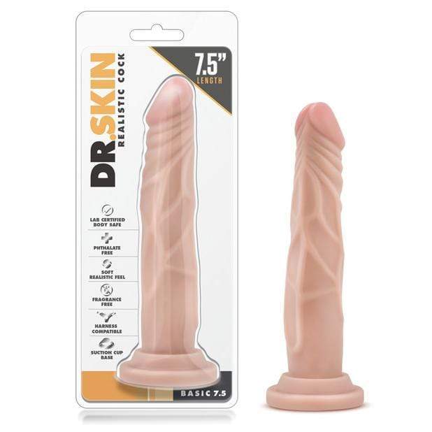 Blush Novelties - Dr. Skin Basic Realistic Cock 7.5&quot; (Beige) -  Realistic Dildo with suction cup (Non Vibration)  Durio.sg