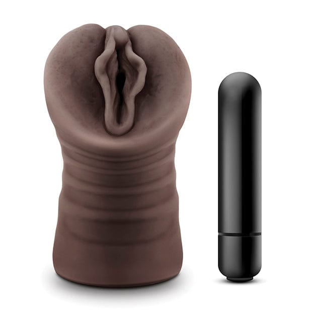 Blush Novelties - Hot Chocolate Alexis Vibrating Stroker Masturbator (Chocolate) -  Masturbator Vagina (Vibration) Non Rechargeable  Durio.sg