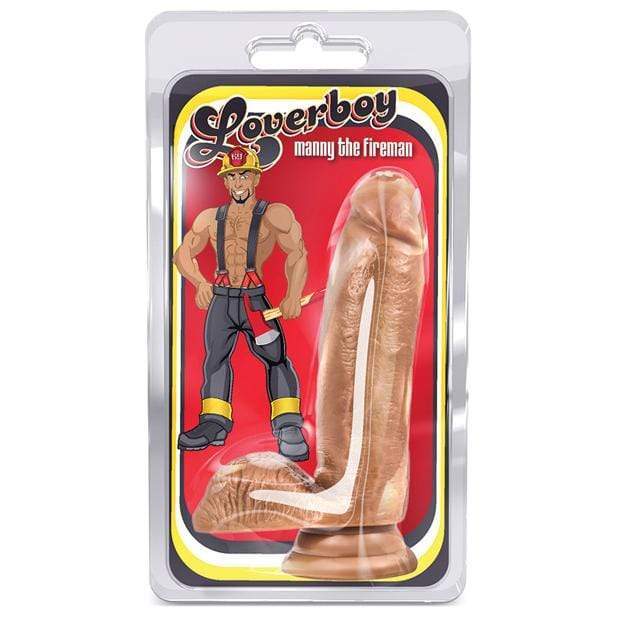 Blush Novelties - Loverboy Manny the Fireman Dildo (Brown) -  Realistic Dildo with suction cup (Non Vibration)  Durio.sg