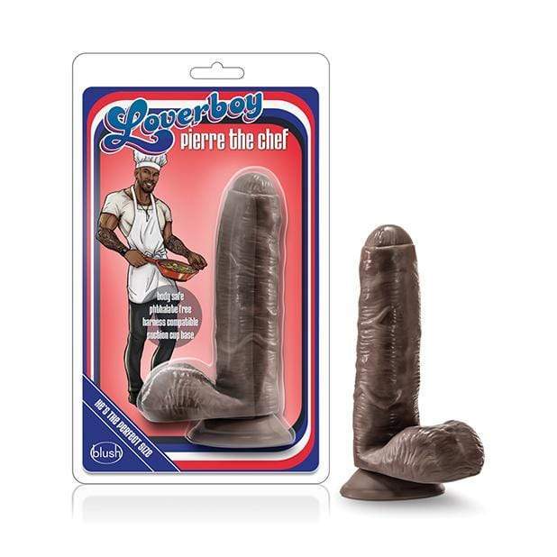 Blush Novelties - Loverboy Pierre the Chef Realistic Dildo (Brown) -  Realistic Dildo with suction cup (Non Vibration)  Durio.sg