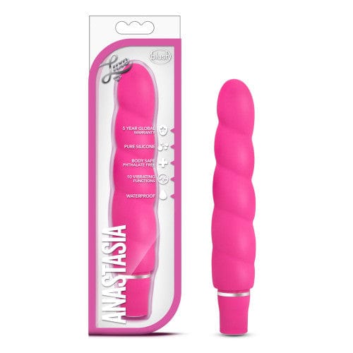 Blush Novelties - Luxe Anastasia Silicone Vibrator (Pink) -  Non Realistic Dildo w/o suction cup (Vibration) Non Rechargeable  Durio.sg