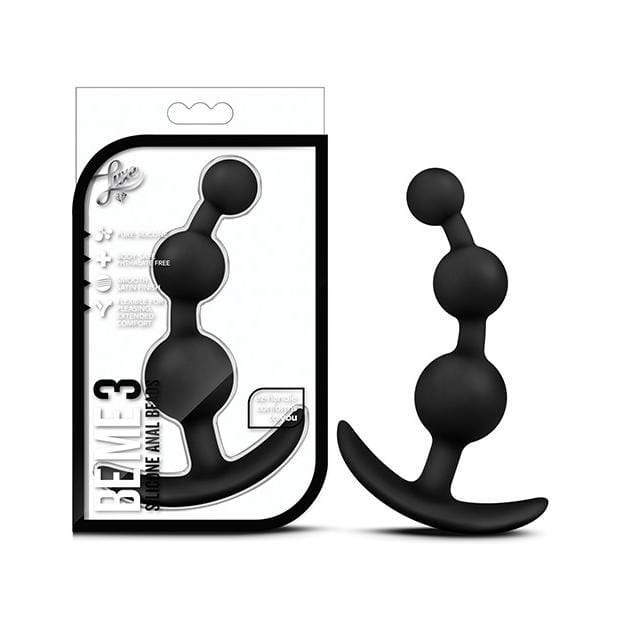 Blush Novelties - Luxe Be Me 3 Silicone Anal Beads (Black) -  Anal Beads (Non Vibration)  Durio.sg