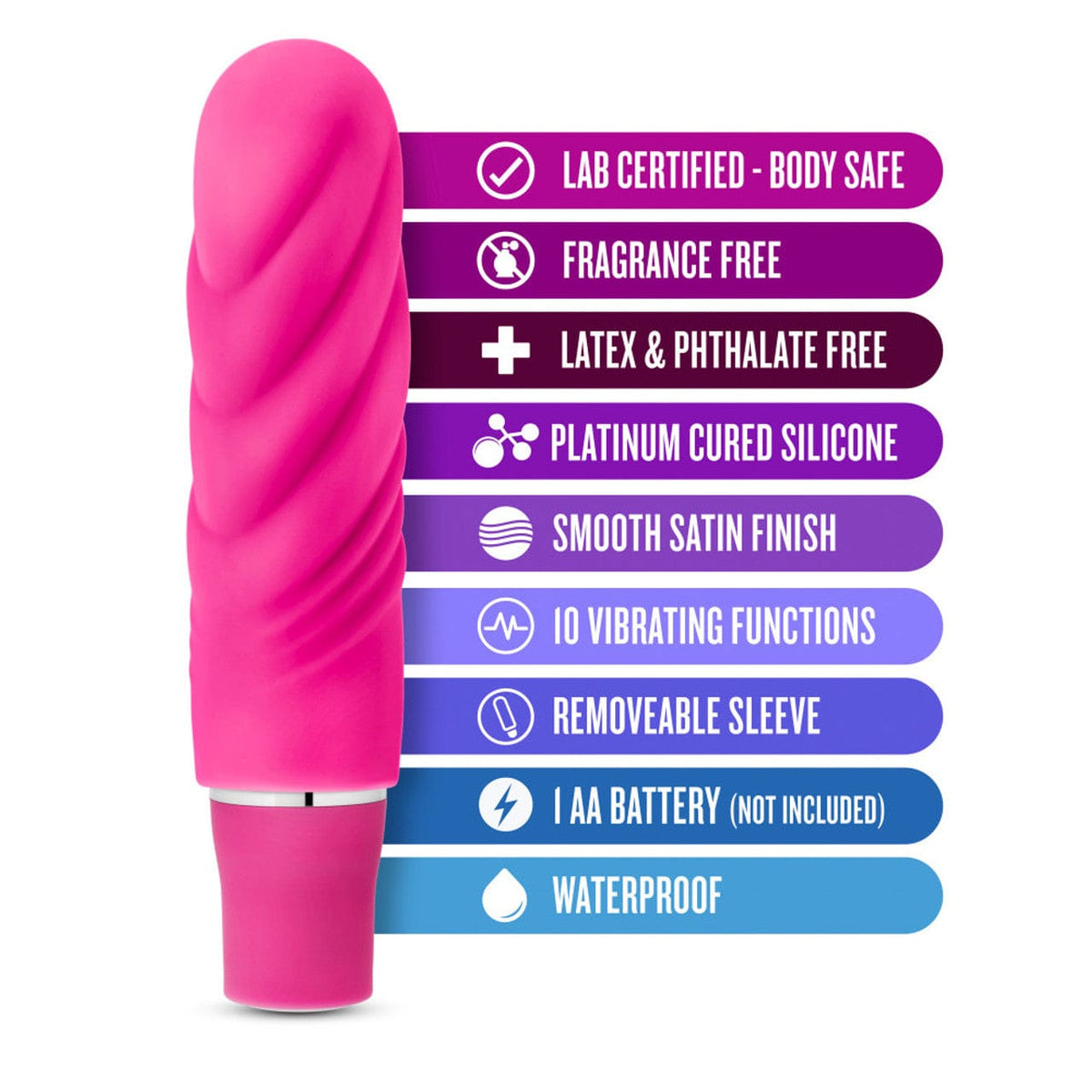 Blush Novelties - Luxe Nimbus Mini Stimulator Bullet Vibrator (Fuchsia) -  Bullet (Vibration) Non Rechargeable  Durio.sg