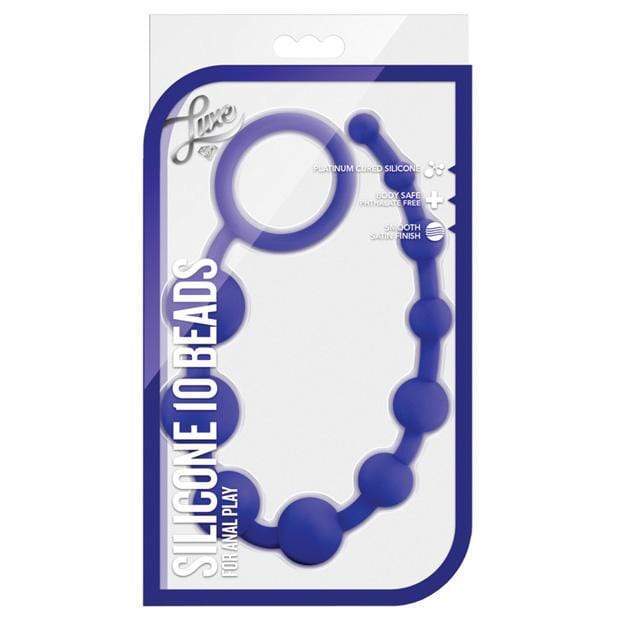 Blush Novelties - Luxe Silicone 10 Anal Beads (Purple) -  Anal Beads (Non Vibration)  Durio.sg