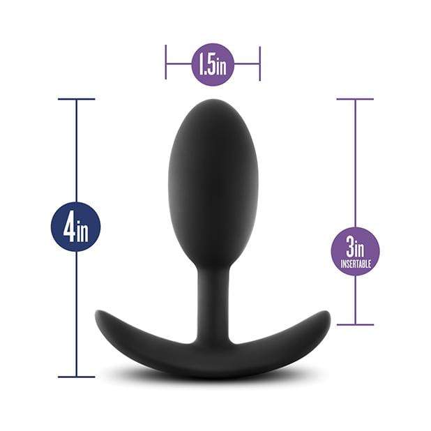 Blush Novelties - Luxe Wearable Vibra Slim Anal Plug Medium (Black) -  Anal Plug (Non Vibration)  Durio.sg