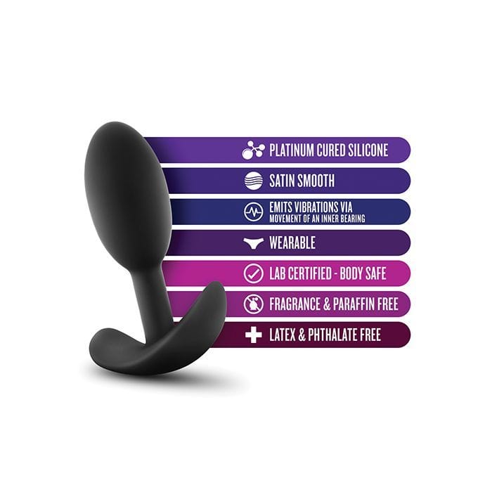 Blush Novelties - Luxe Wearable Vibra Slim Anal Plug Small (Black) -  Anal Plug (Non Vibration)  Durio.sg