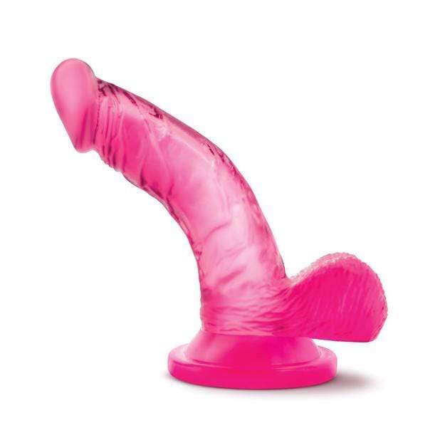 Blush Novelties - Naturally Yours 4" Mini Cock (Pink) -  Realistic Dildo with suction cup (Non Vibration)  Durio.sg