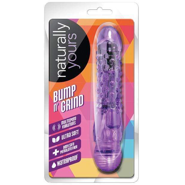 Blush Novelties - Naturally Yours Bump N Grind Vibrator (Purple) -  Non Realistic Dildo w/o suction cup (Vibration) Non Rechargeable  Durio.sg