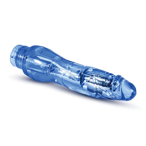 Blush Novelties - Naturally Yours Fantasy Vibe Realistic Vibrating Dildo 8.5"(Blue) -  Realistic Dildo w/o suction cup (Vibration) Non Rechargeable  Durio.sg