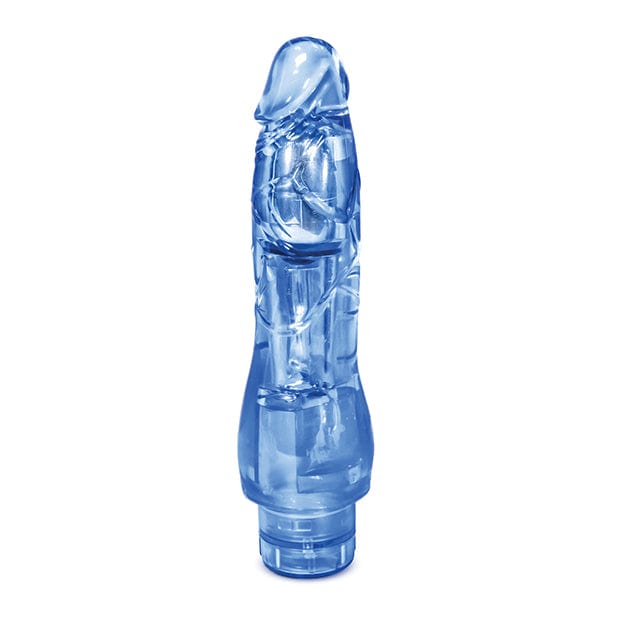 Blush Novelties - Naturally Yours Fantasy Vibe Realistic Vibrating Dildo 8.5"(Blue) -  Realistic Dildo w/o suction cup (Vibration) Non Rechargeable  Durio.sg