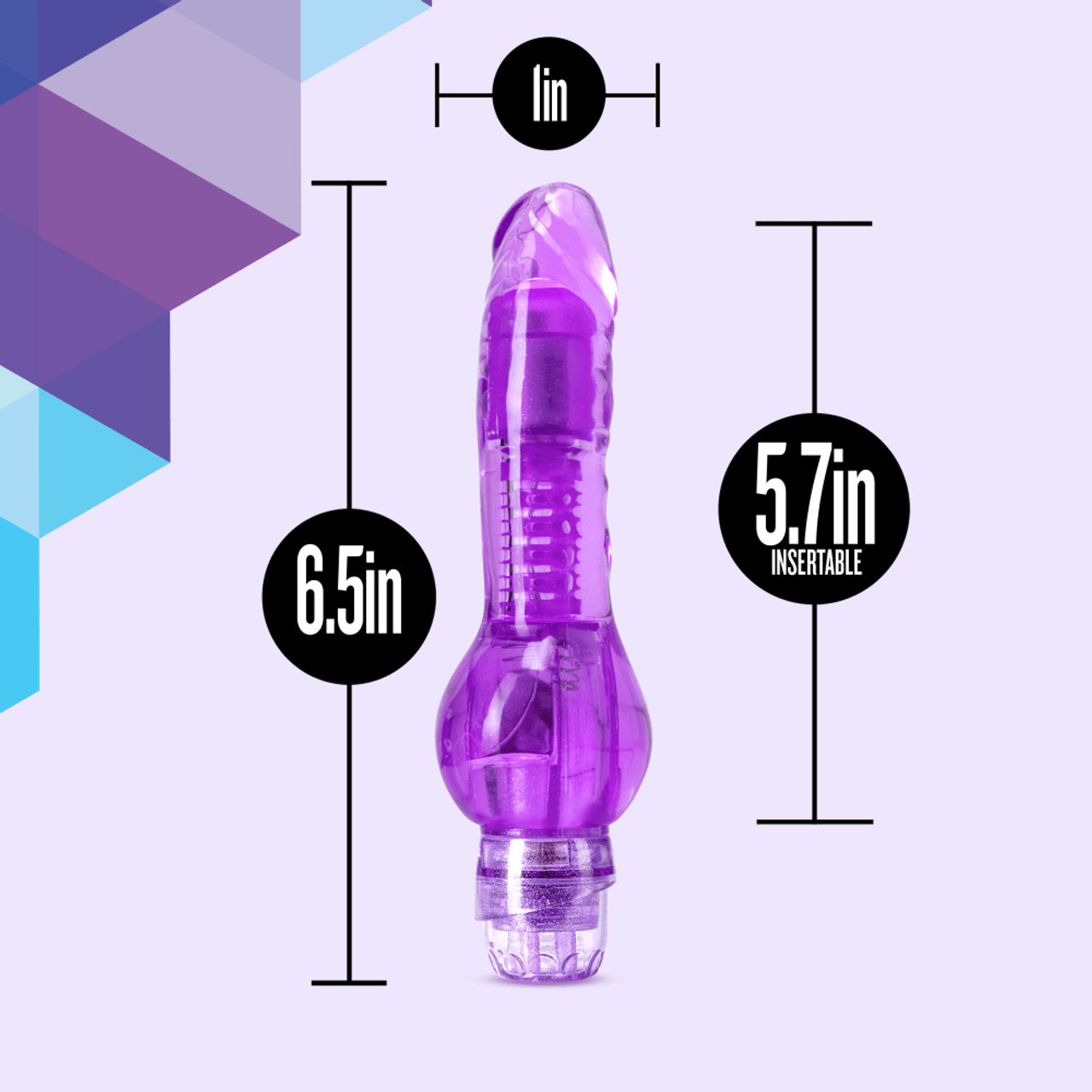 Blush Novelties - Naturally Yours Mr Right Now Vibrating Realistic Dildo 6.5" (Purple) -  Realistic Dildo w/o suction cup (Vibration) Non Rechargeable  Durio.sg
