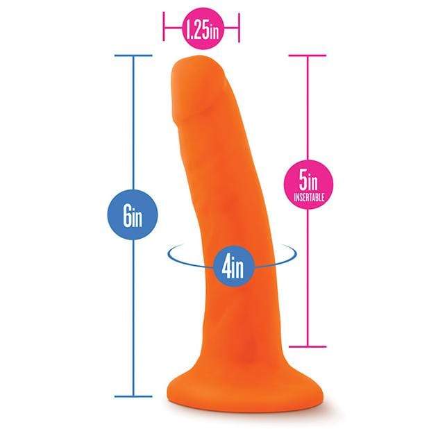 Blush Novelties - Neo Dual Density Realistic Cock 6" (Orange) -  Realistic Dildo with suction cup (Non Vibration)  Durio.sg