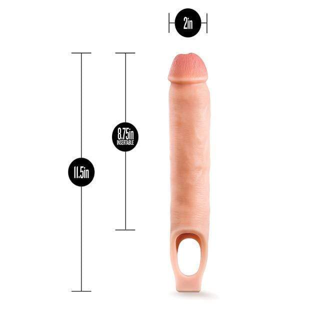 Blush Novelties - Performance Plus Silicone Cock Sheath Penis Extender 11.5" (Beige) -  Cock Sleeves (Non Vibration)  Durio.sg