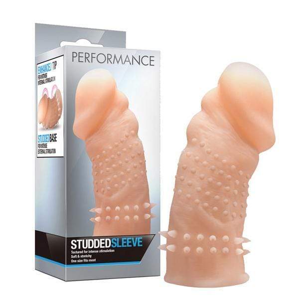Blush Novelties - Performance Studded Enhanced Tip Cock Sleeve (Beige) -  Cock Sleeves (Non Vibration)  Durio.sg