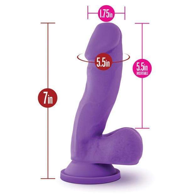 Blush Novelties - Ruse Juicy Pleasure Dildo 7" (Purple) -  Realistic Dildo with suction cup (Non Vibration)  Durio.sg