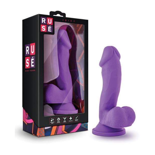 Blush Novelties - Ruse Juicy Pleasure Dildo 7" (Purple) -  Realistic Dildo with suction cup (Non Vibration)  Durio.sg