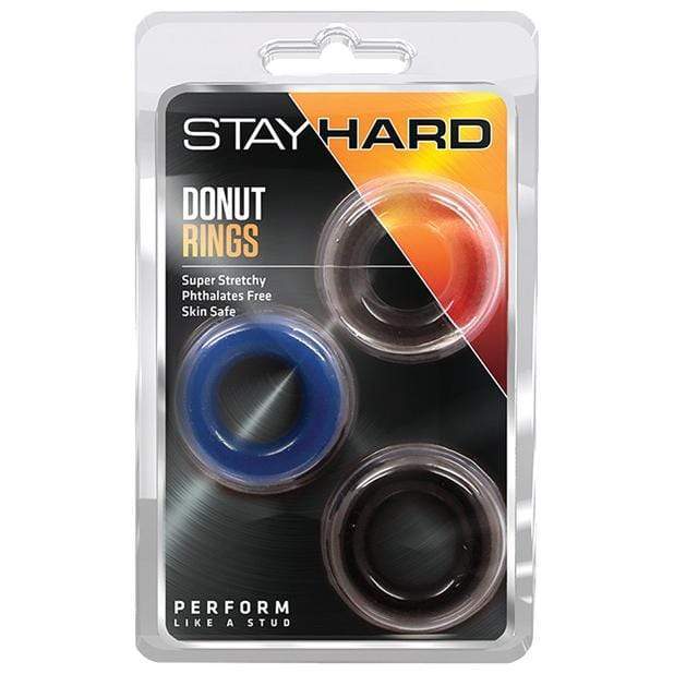 Blush Novelties - Stay Hard Donut Cock Rings 3 Pack (Multi Colour) -  Cock Ring (Non Vibration)  Durio.sg