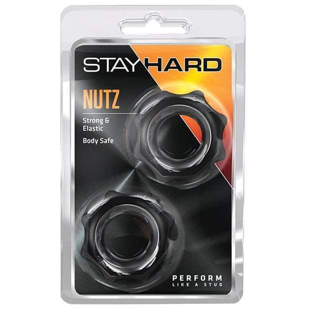 Blush Novelties - Stay Hard Nutz Cock Rings (Black) -  Cock Ring (Non Vibration)  Durio.sg