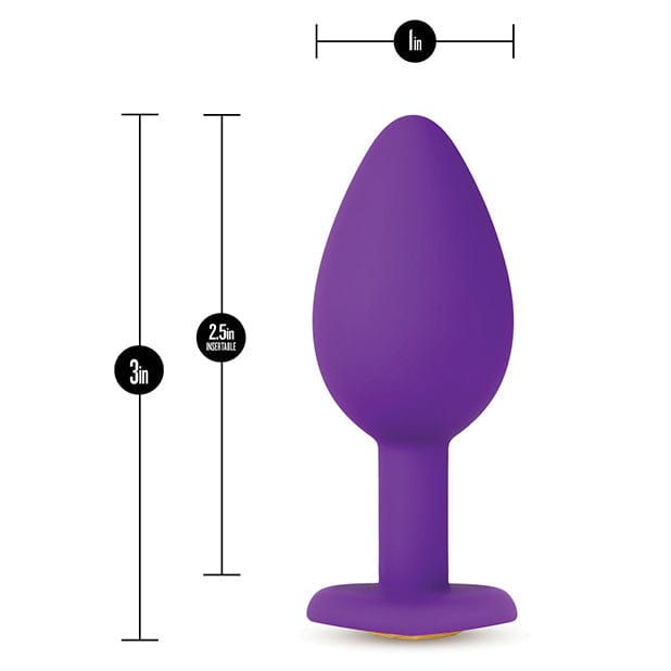Blush Novelties - Temptasia Bling Anal Plug with Gem Small (Purple) -  Anal Plug (Non Vibration)  Durio.sg