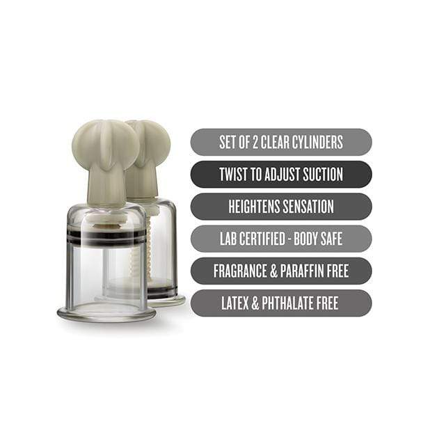 Blush Novelties - Temptasia Clit and Nipple Large Twist Suckers Set of 2 (Clear) -  Nipple Pumps (Non Vibration)  Durio.sg