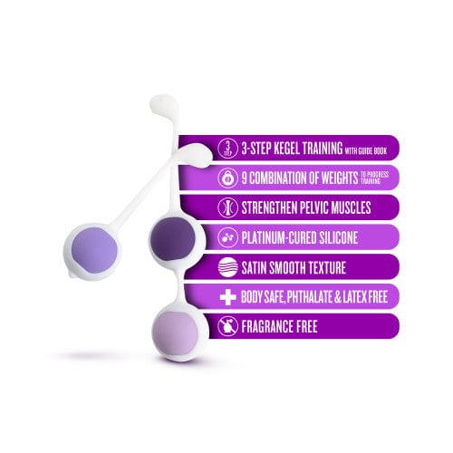 Blush Novelties - Wellness Progressive Kegel Training Kit (Purple) -  Kegel Balls (Non Vibration)  Durio.sg
