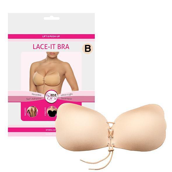 Bye Bra - Lace and Push Up Lace-It Bra Cup B (Nude) -  Costumes  Durio.sg