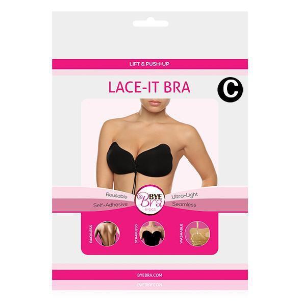 Bye Bra - Lace and Push Up Lace-It Bra Cup C (Black) -  Costumes  Durio.sg