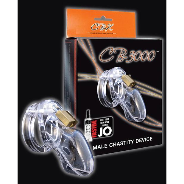CBX - CB-3000 Male Chastity Device 3&quot; (Clear) -  Plastic Cock Cage (Non Vibration)  Durio.sg