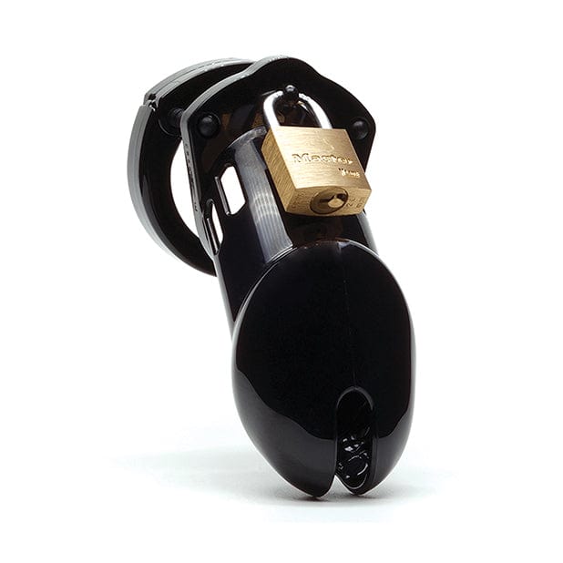 CBX - CB-6000 3 1/4" Chastity Cock Cage and Lock Set (Black) -  Plastic Cock Cage (Non Vibration)  Durio.sg