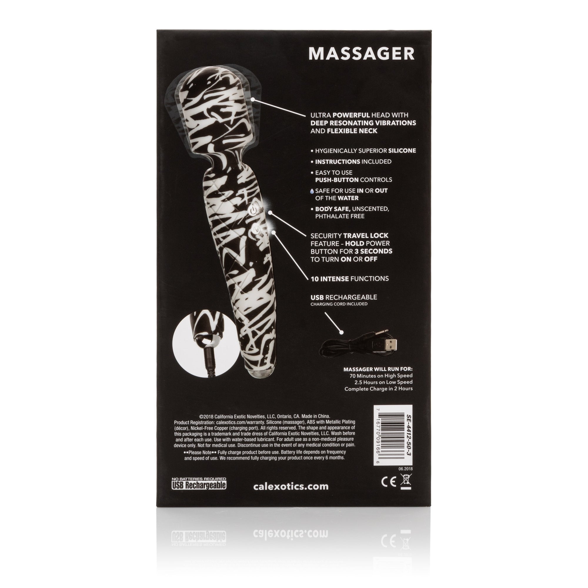 Calexotics - Hype Rechargeable Wand Massager (Multicolor) -  Wand Massagers (Vibration) Rechargeable  Durio.sg