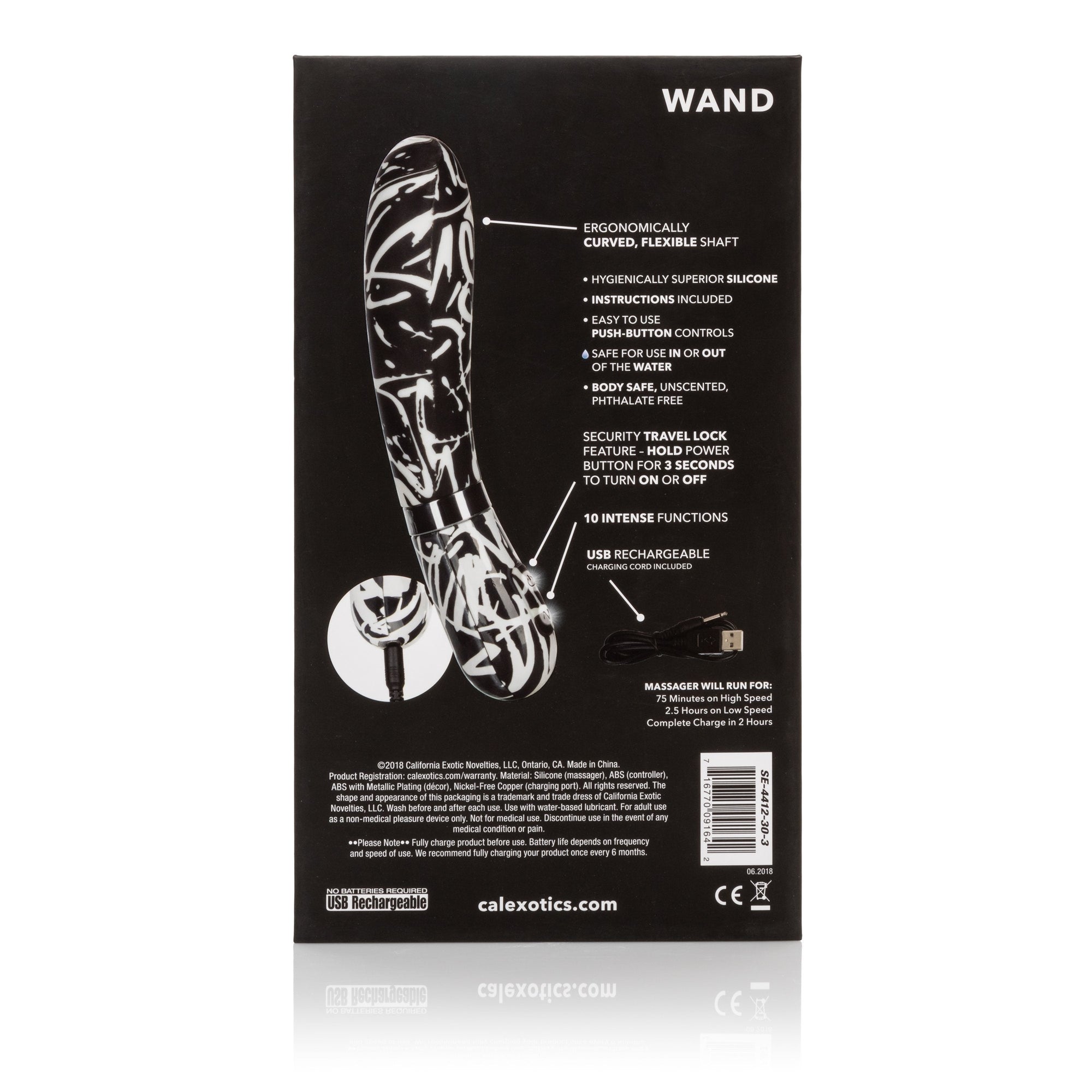 Calexotics - Hype Wand G Spot Vibrator (Multicolor) -  G Spot Dildo (Vibration) Rechargeable  Durio.sg