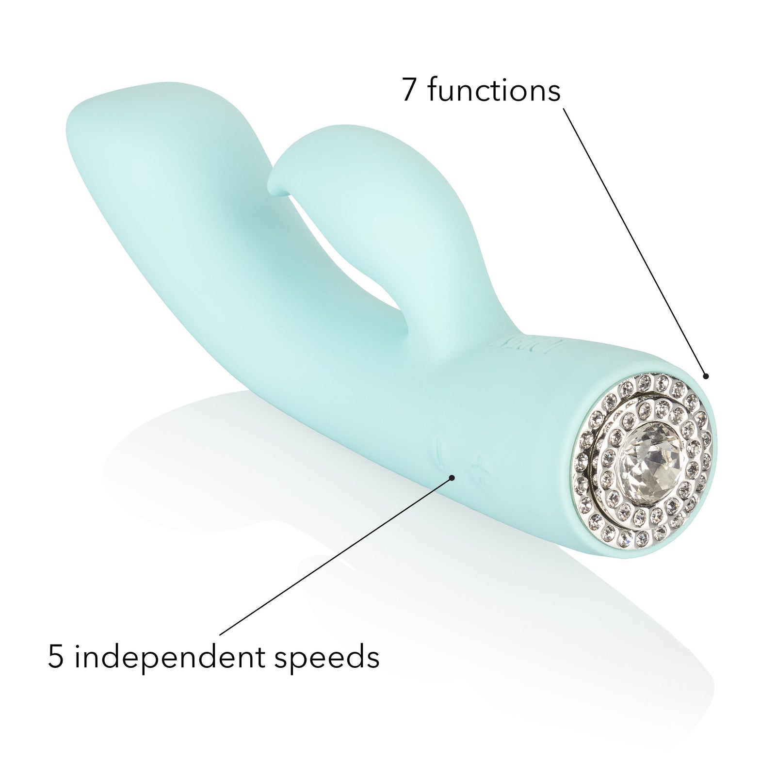 Calexotics - Pave Silicone Rabbit Vibrator Marilyn (Blue) -  Rabbit Dildo (Vibration) Rechargeable  Durio.sg