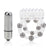 California Exotics - 10 Bead Maximus Cock Ring (White) -  Rubber Cock Ring (Vibration) Non Rechargeable  Durio.sg