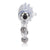 California Exotics - 10 Bead Maximus Cock Ring (White) -  Rubber Cock Ring (Vibration) Non Rechargeable  Durio.sg