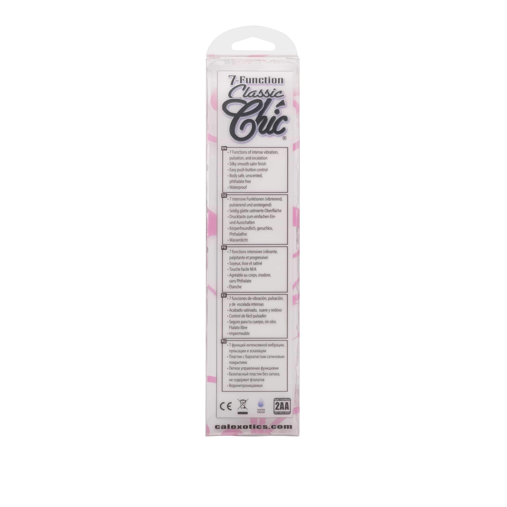 California Exotics - 7 Function Classic Chic Standard G Spot Vibrator (Purple) -  G Spot Dildo (Vibration) Non Rechargeable  Durio.sg