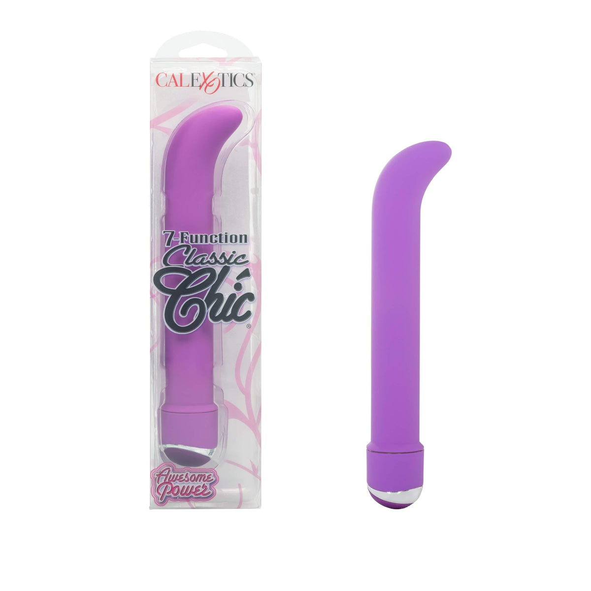 California Exotics - 7 Function Classic Chic Standard G Spot Vibrator (Purple) -  G Spot Dildo (Vibration) Non Rechargeable  Durio.sg