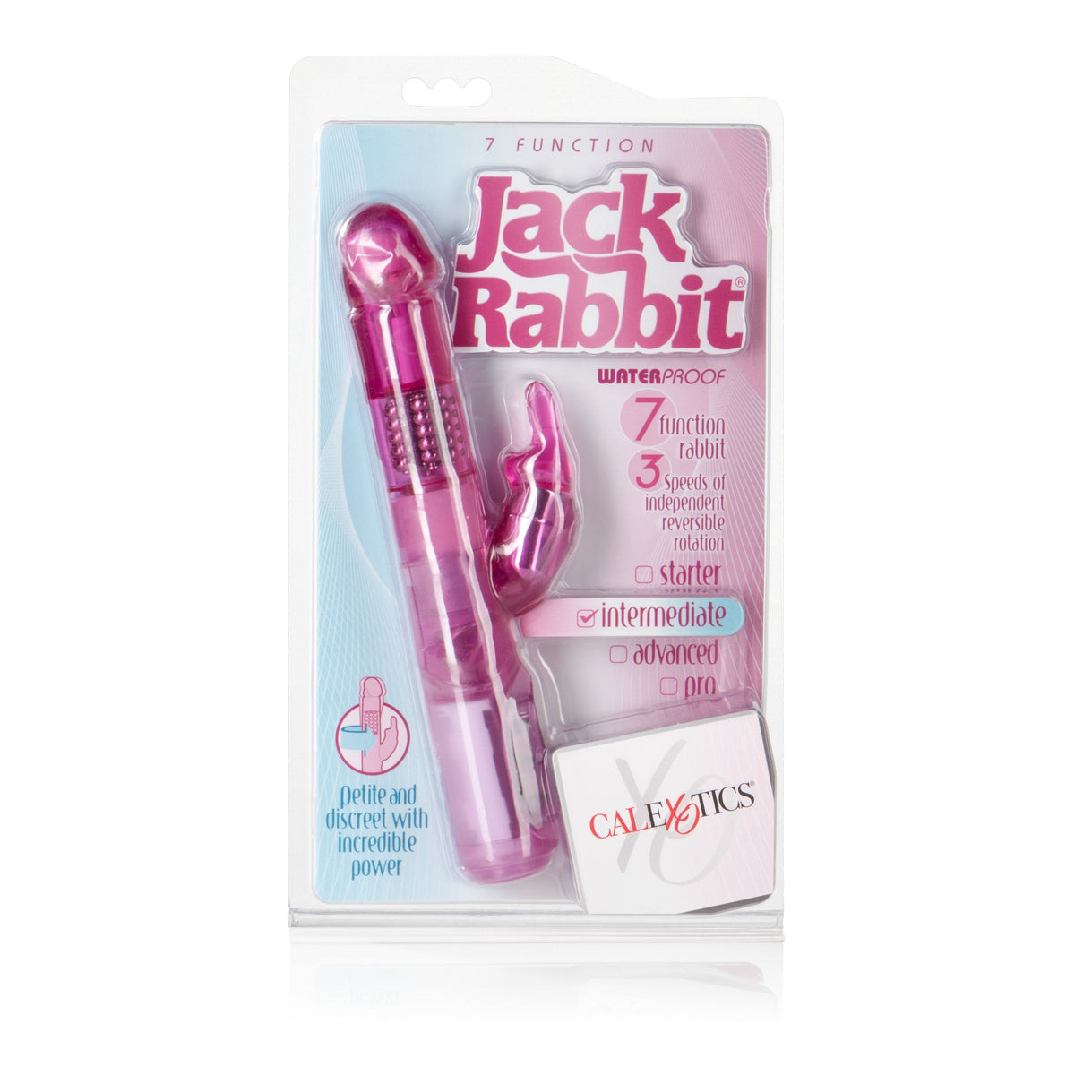 California Exotics - 7 Function Jack Rabbit 5 Rows Intermediate Vibrator (Pink) -  Rabbit Dildo (Vibration) Non Rechargeable  Durio.sg