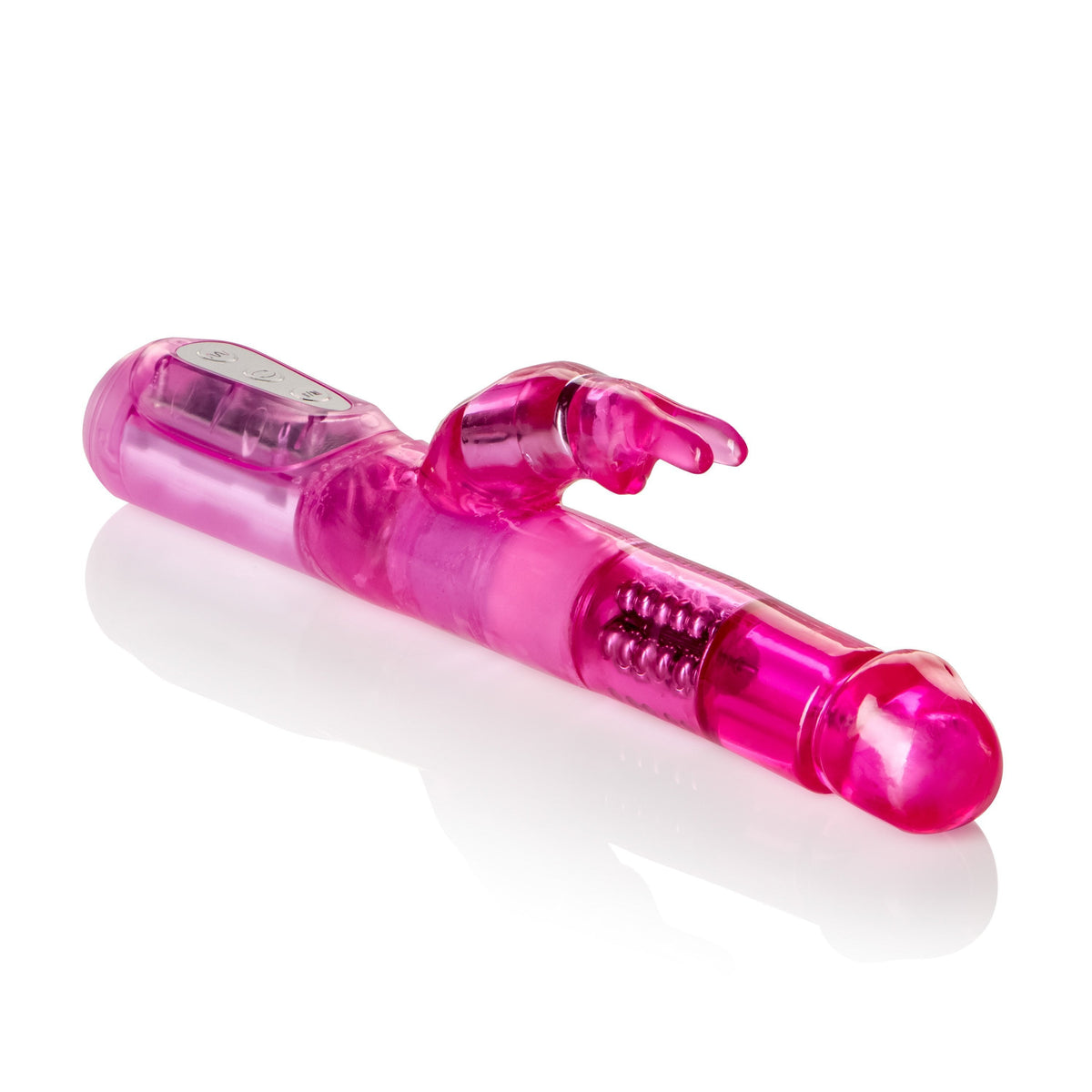 California Exotics - 7 Function Jack Rabbit 5 Rows Intermediate Vibrator (Pink) -  Rabbit Dildo (Vibration) Non Rechargeable  Durio.sg