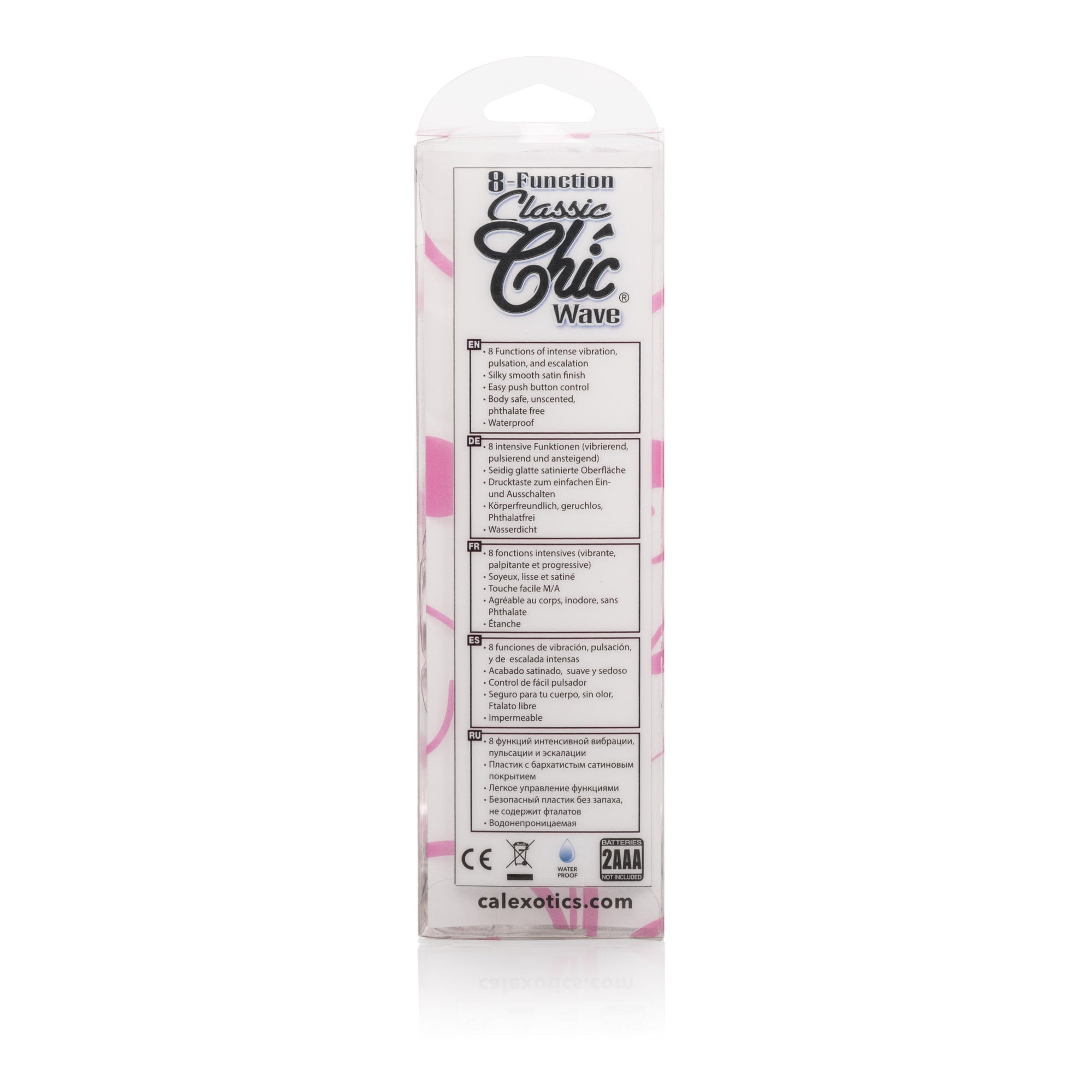California Exotics - 8 Function Classic Chic Awesome Power Wave Vibrator (Pink) -  Bullet (Vibration) Non Rechargeable  Durio.sg