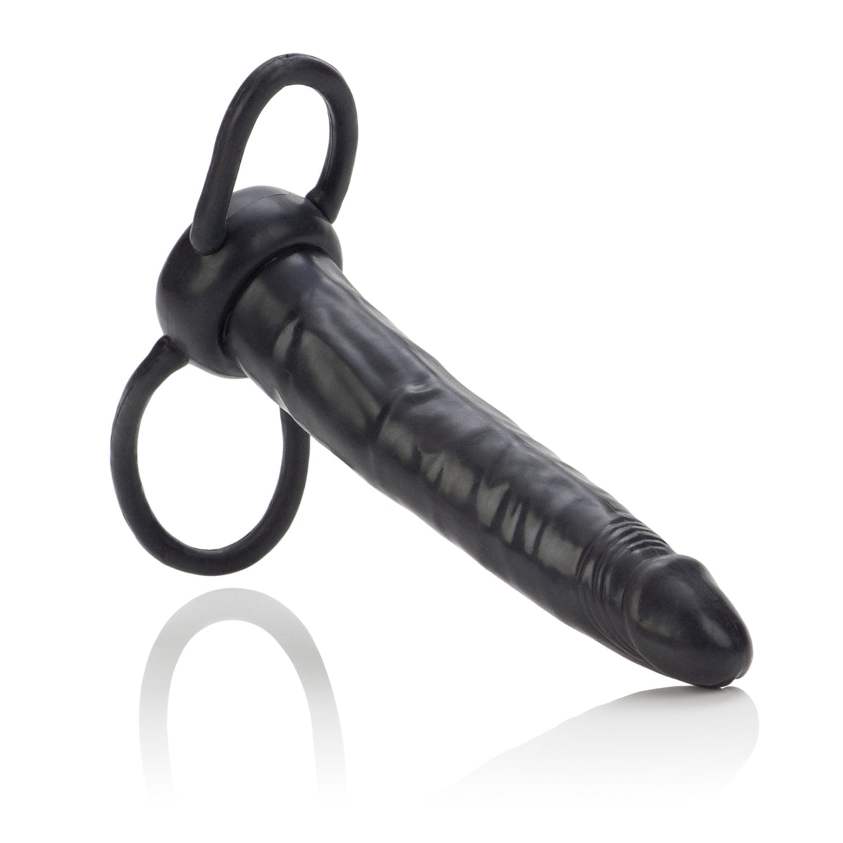 California Exotics - Accommodator Dual Penetrator Dildo (Black) -  Double Dildo (Non Vibration)  Durio.sg