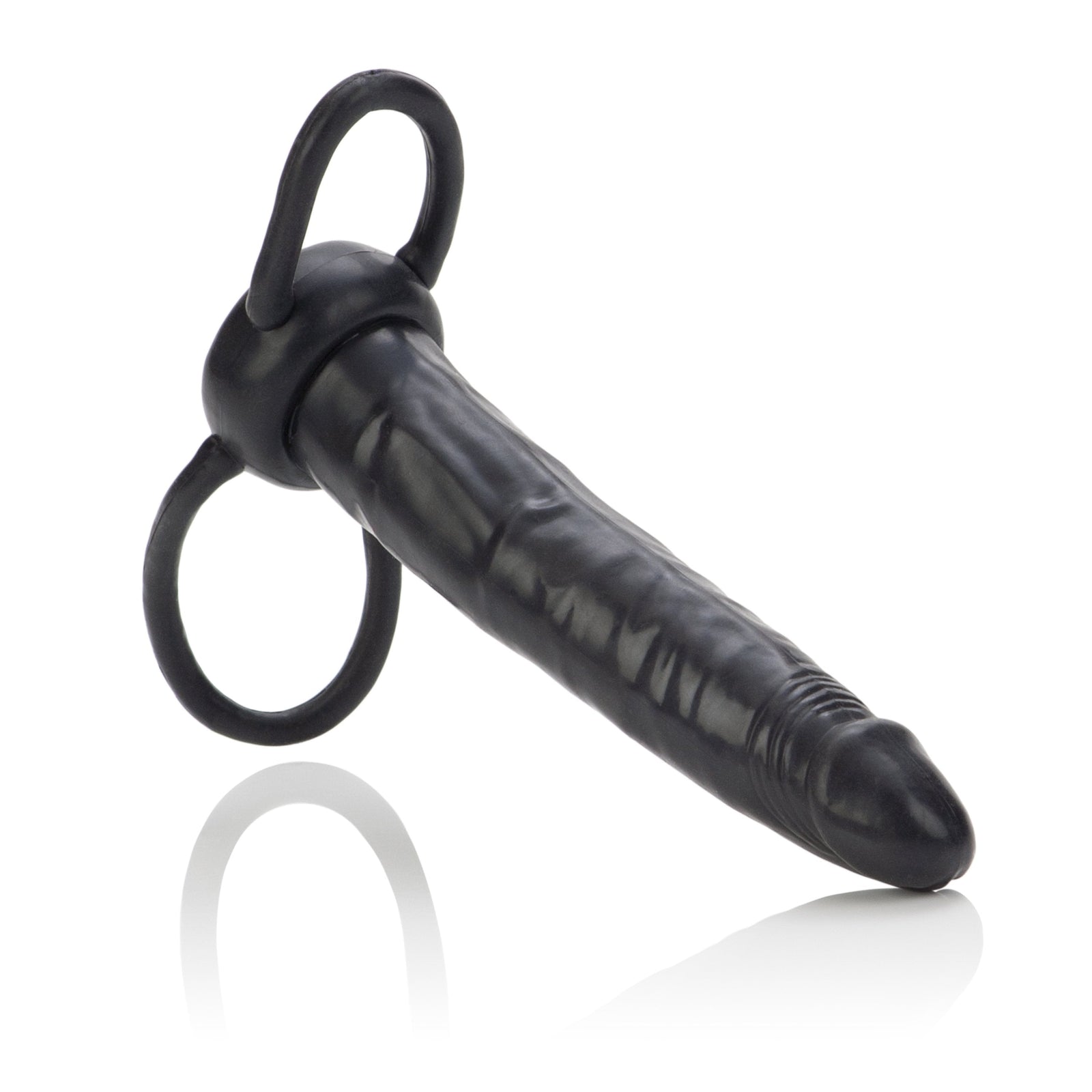 California Exotics - Accommodator Dual Penetrator Dildo (Black) -  Double Dildo (Non Vibration)  Durio.sg