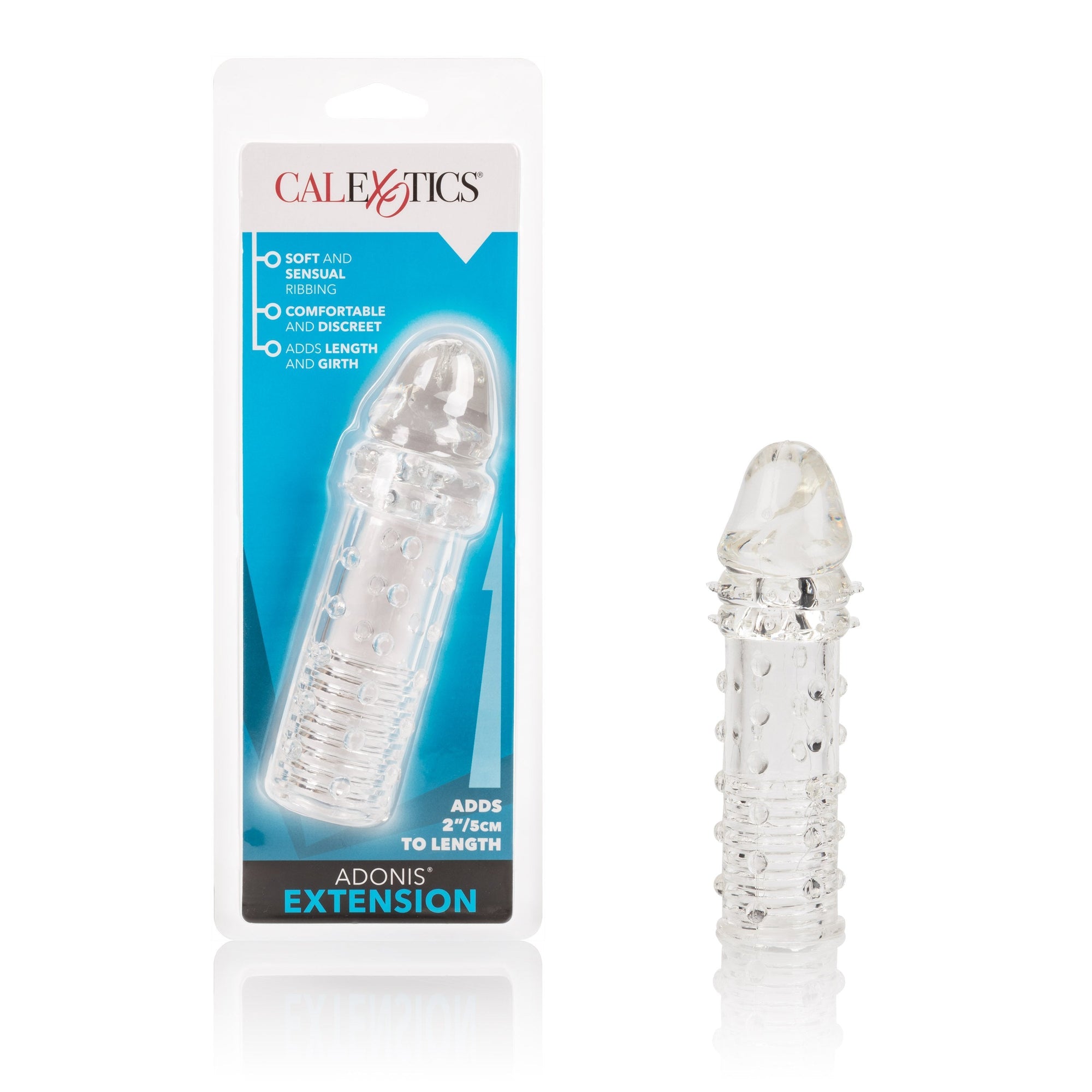 California Exotics - Adonis Penis Extension 2" (Clear) -  Cock Sleeves (Non Vibration)  Durio.sg