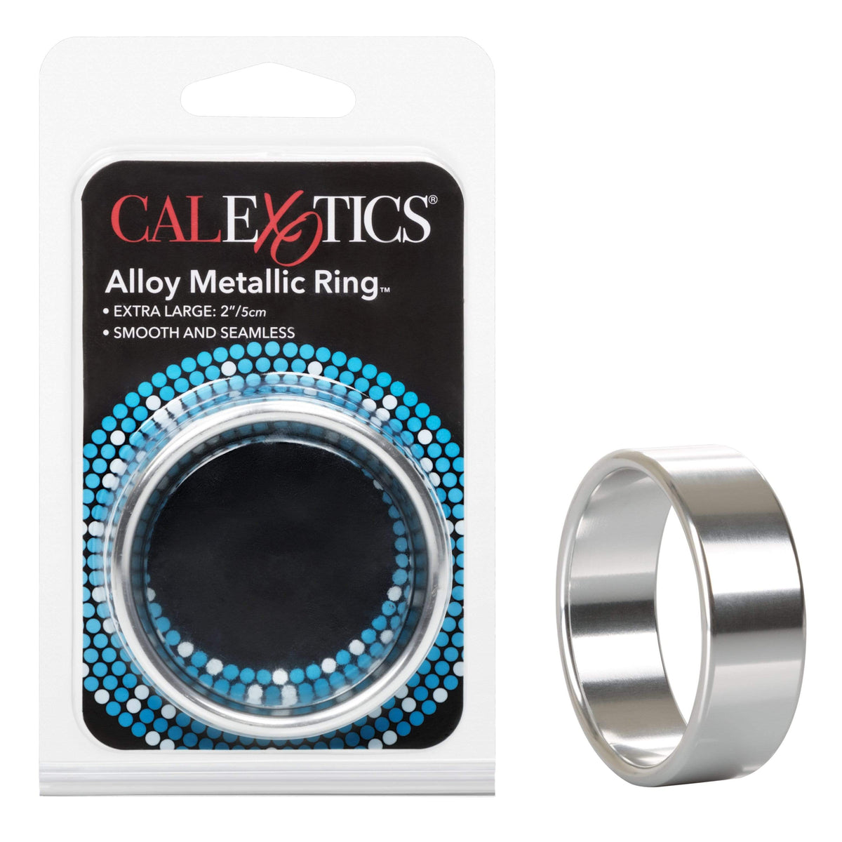 California Exotics - Alloy Metallic Cock Ring Extra Large (Silver) -  Metal Cock Ring (Non Vibration)  Durio.sg