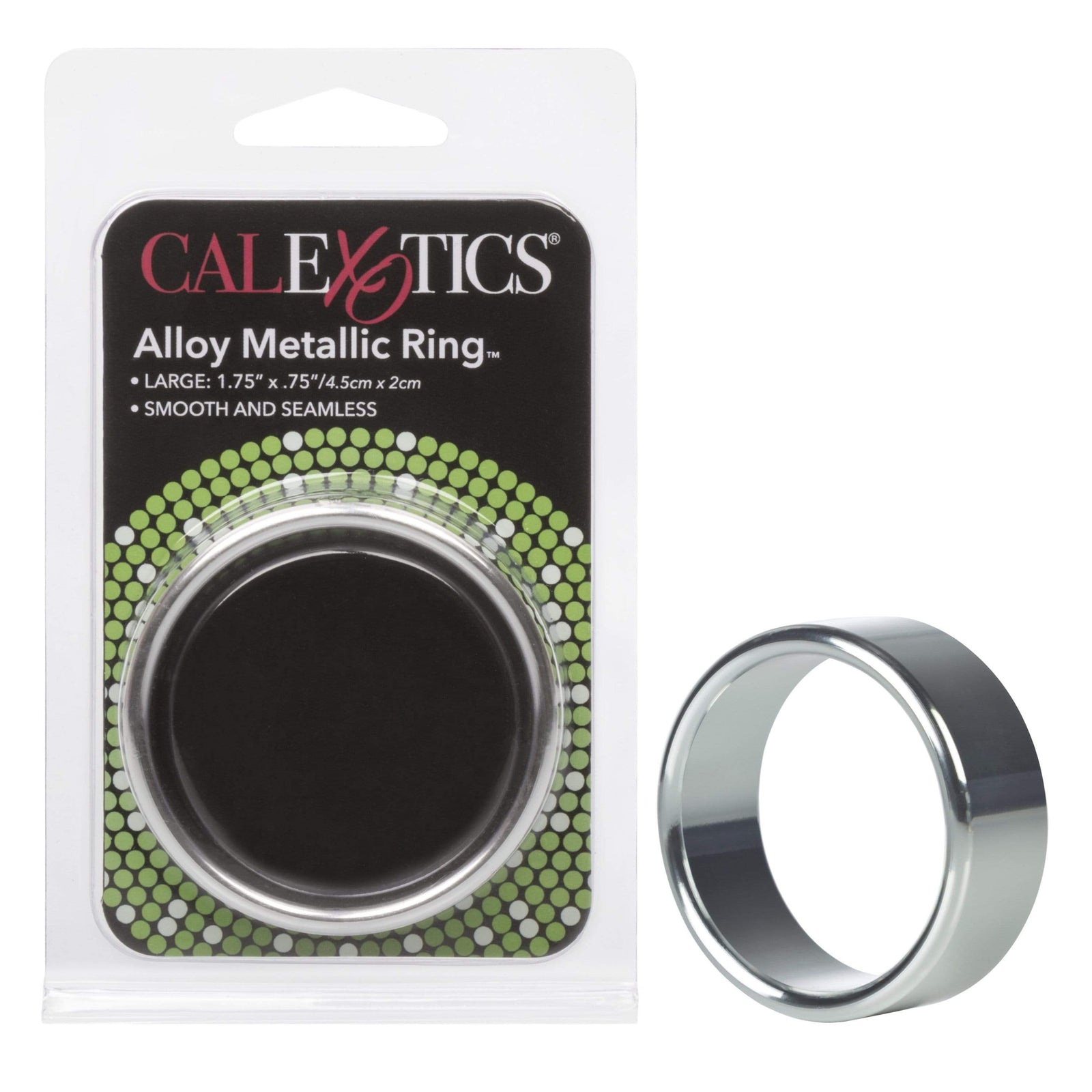 California Exotics - Alloy Metallic Cock Ring Large (Silver) -  Metal Cock Ring (Non Vibration)  Durio.sg