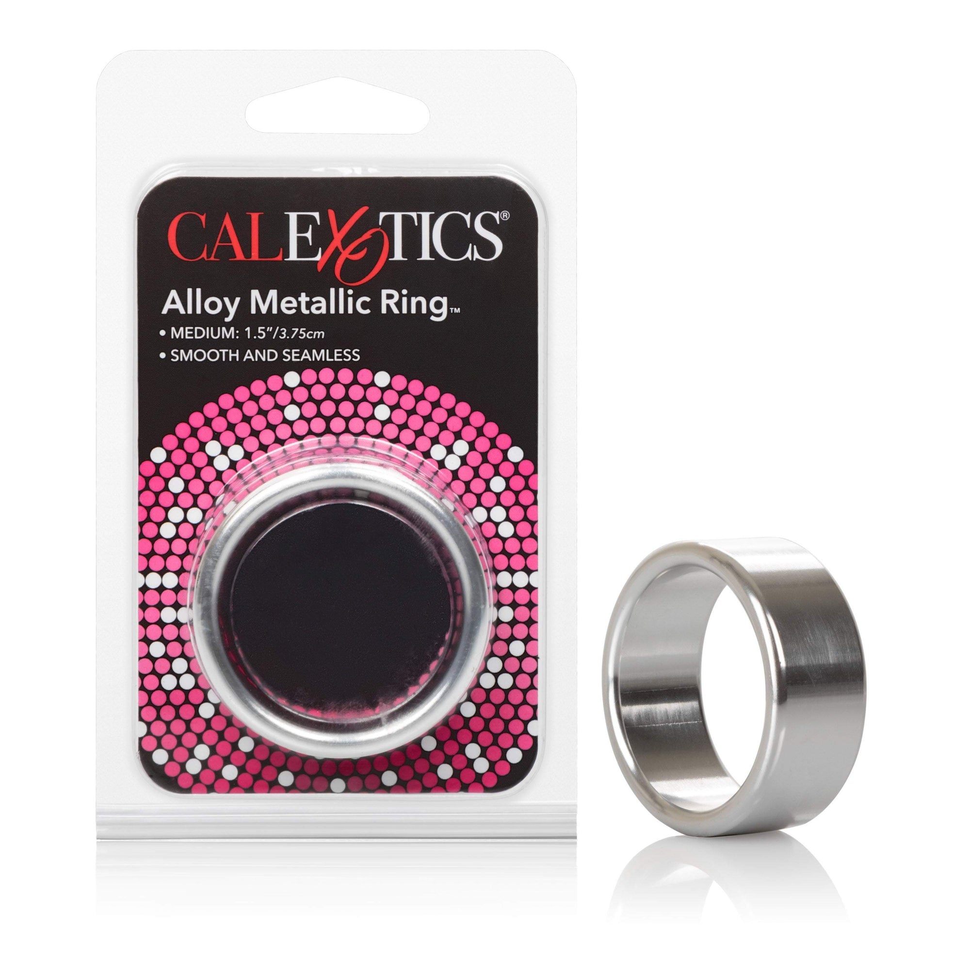 California Exotics - Alloy Metallic Cock Ring Medium (Silver) -  Metal Cock Ring (Non Vibration)  Durio.sg